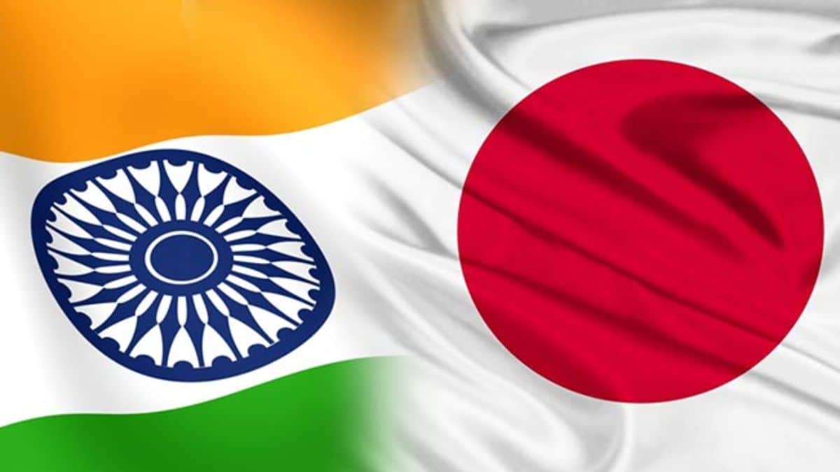 India Japan flags