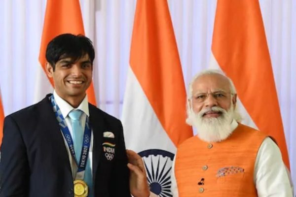Neeraj Chopra with PM Modi