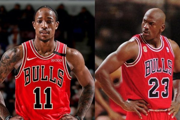 DeMar DeRozan and Michael Jordan