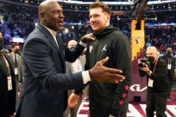 Michael Jordan and Luka Doncic meet at the All-Star game