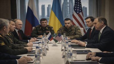 Russia, Ukraine and the U.S. meet face to face as land dispute blocks peace