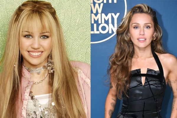 Hannah Montana (L) Miley Cyrus (R)