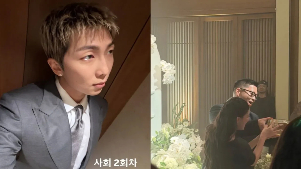 **BTS’ RM Wins Hearts as Wedding Host for a Friend** The BTS members may be global superstars, but when it comes to their friends, they’re always ready to show up with warmth and charm. RM, the group’s leader, recently proved that once again. On October 10, he was seen hosting the wedding of famous photographer Mok Jung Wook, and fans couldn’t get enough of his natural wit and class. Dressed in a sharp suit, RM greeted the guests with his trademark humor, introducing himself by saying, “I’m a South Korean young man, 32-year-old Kim Namjoon, who will be hosting today’s tea ceremony arranged by the bride and the groom.” His simple yet funny introduction immediately set a lighthearted tone, drawing smiles from those attending. Even the weather couldn’t dampen the mood. Despite the rain, RM carried on gracefully, holding an umbrella like every other guest and continuing with his duties. The ceremony later moved indoors, where he led the event with ease and sincerity. Those present were impressed by how effortlessly he handled the hosting role, guiding the ceremony smoothly and keeping the atmosphere joyful. As the couple completed their wedding traditions, RM offered a touching message: “They will live well, loving each other earnestly. I hope you will share good luck for their upcoming days as a married couple.” Later, RM took to Instagram to share a photo of the newlyweds along with his own stylish look for the event. His caption read, “2nd round of hosting wedding ceremony,” showing that this wasn’t his first time stepping into the role. Fans loved seeing this softer, more personal side of him, praising his ability to balance being a world-famous artist and a thoughtful, down-to-earth friend.