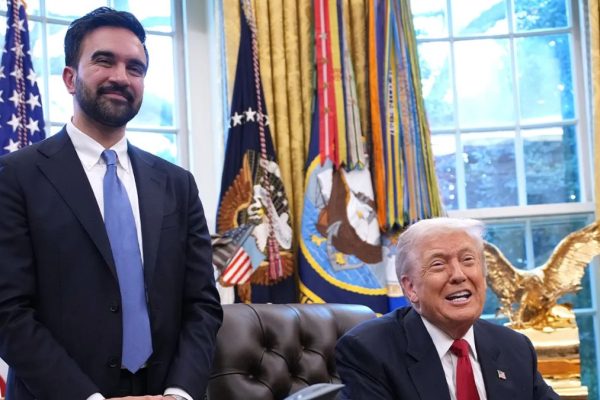 Trump cuts in as reporter asks Mamdani about calling him a fascist