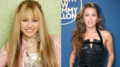 Hannah Montana (L) Miley Cyrus (R)