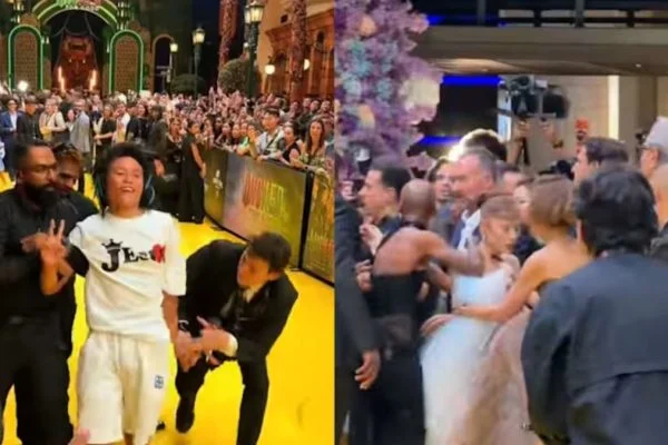 Ariana Grande gets scared as fan breaks security at Singapore premiere
