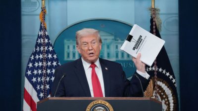 Trump claims Iranians welcome bombing” while hinting at secret plan