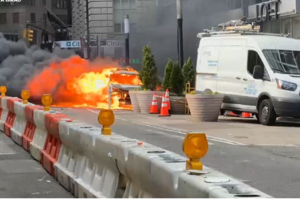 WATCH: Car explodes near Charging Bull in Manhattan as massive smoke cloud shocks tourists