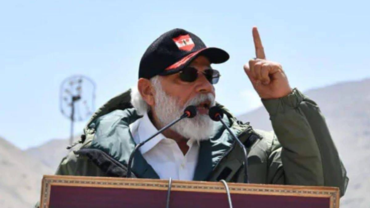 P M Modi in Ladakh
