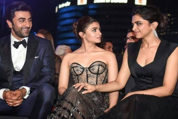 Ranbir Kapoor, Alia Bhatt, and Deepika Padukone