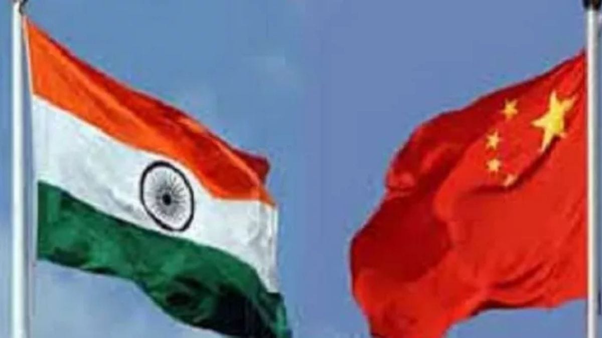 India, China Flags