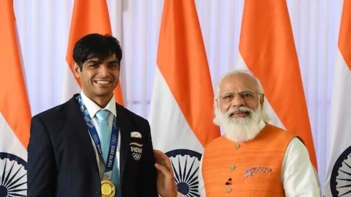 Neeraj Chopra with PM Modi