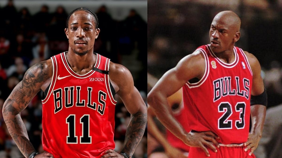 DeMar DeRozan and Michael Jordan