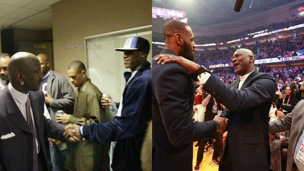 LeBron - The King meets 'His Airness' - MJ at 16 and 37