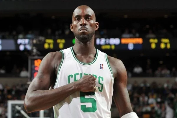 Kevin Garnett has his jersey retired by the Boston Celtics at TD Garden