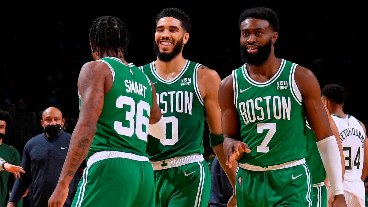 Boston Celtics emerge as a darkhorse candidate after being led to the 5 seed by Jayson Tatum and Jaylen Brown