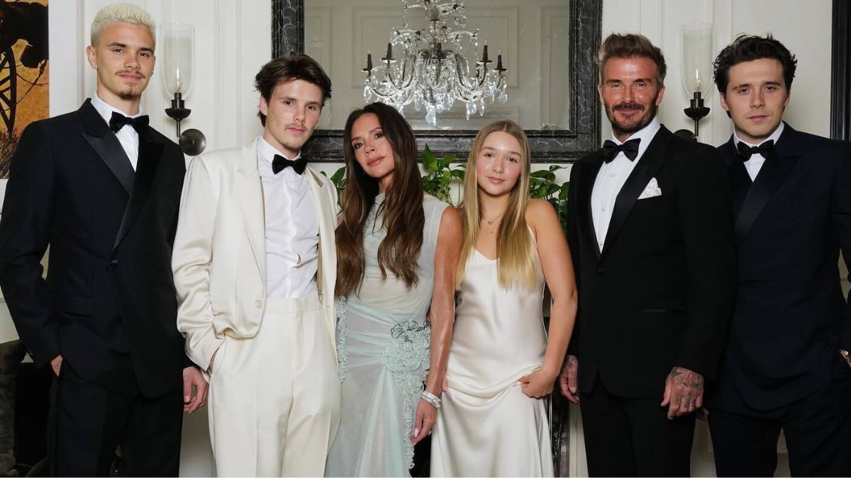 Victoria Beckham with family