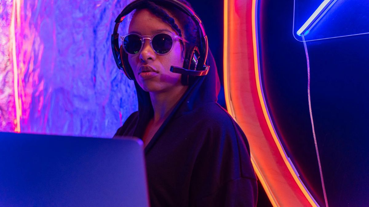 A Lady in a Gaming Room