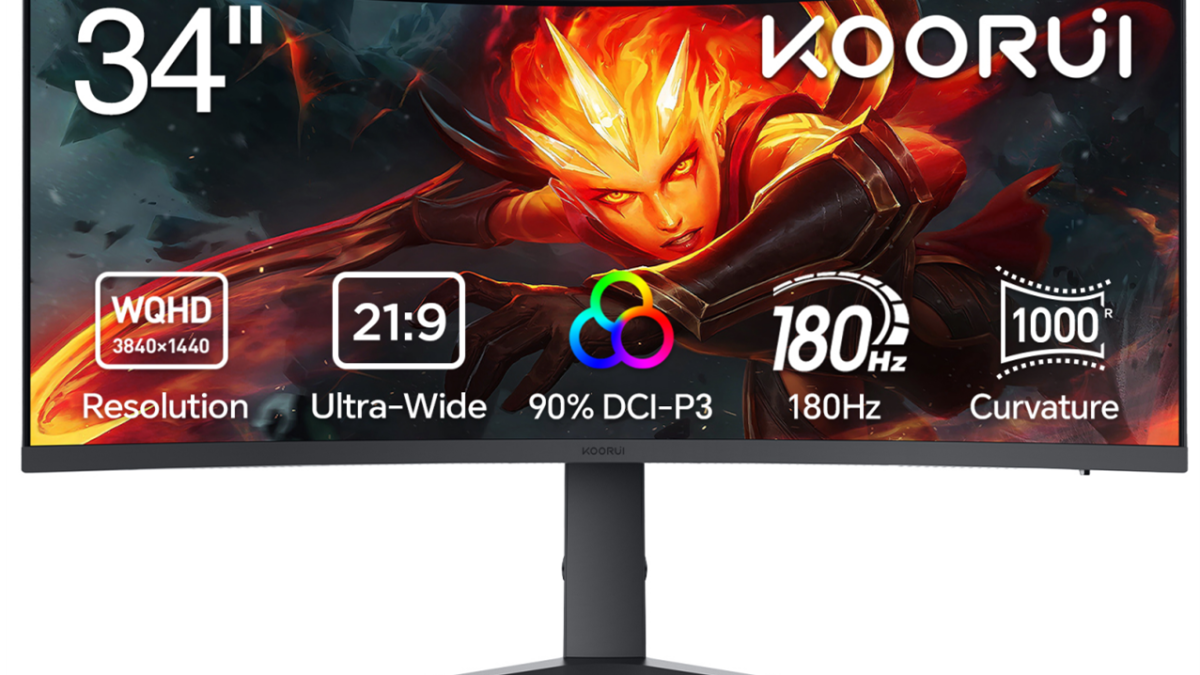 KOORUI Launches 34-Inch Curved Monitor 34E6UC Globally, Empowering Hybrid Work and Immersive Entertainment