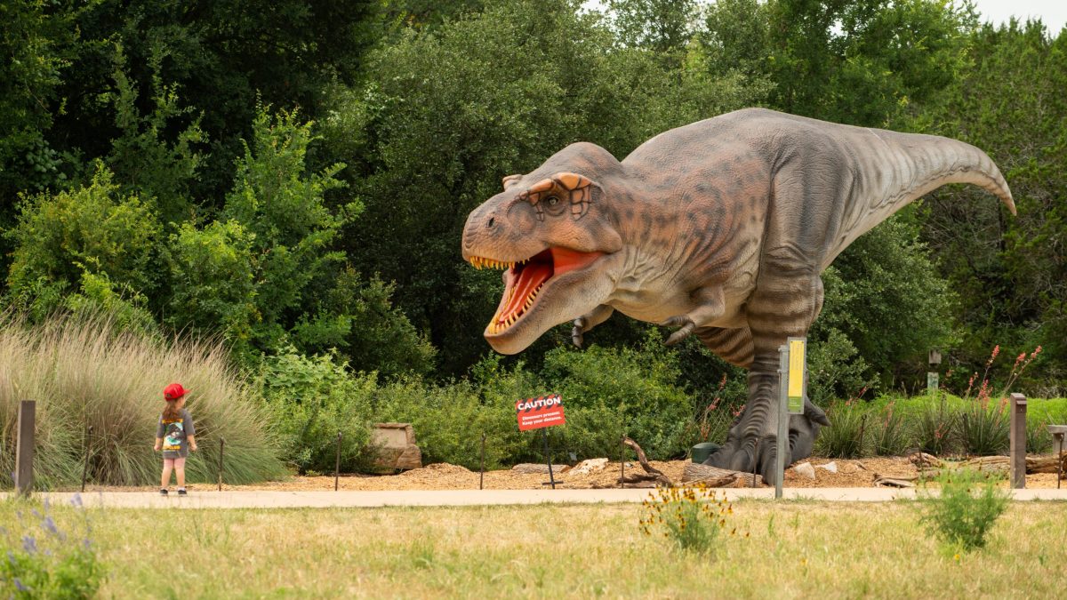 Life-Sized Dinosaurs Overtake the Gardens and Trails of the Lady Bird Johnson Wildflower Center