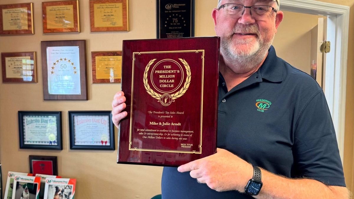 Minuteman Press Franchise in Plant City, FL Celebrates 20+ Years & Joins President’s Club