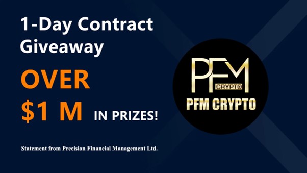 PFMCrypto's "1-Day Mining Contract" Sales Surge 76% – $1 Million Giveaway Ignites Community Buzz