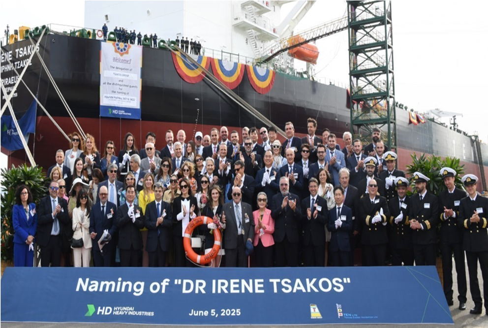 TEN Ltd. Announces Delivery of “Dr Irene Tsakos”, an Eco-Friendly Suezmax From Hyundai Heavy, South Korea