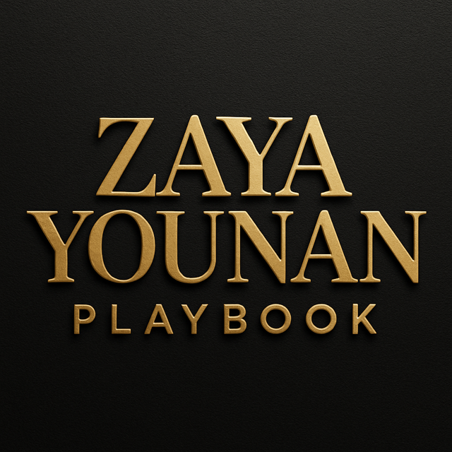 Zaya Younan Launches New YouTube Channel: The Zaya Younan Playbook