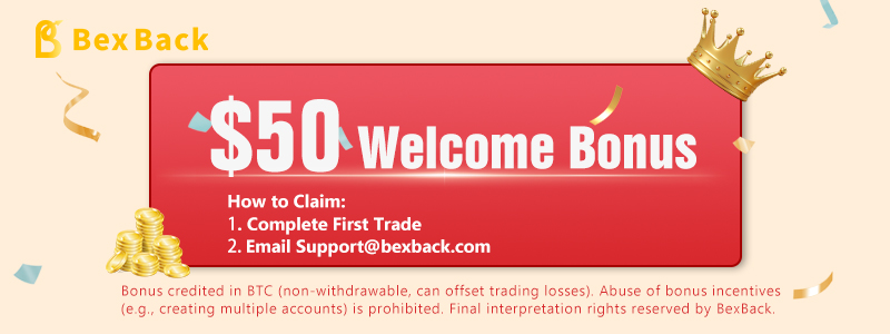 No KYC. 100x Leverage. 100% Deposit Bonus Match. Crypto Futures Trading Made Easy on BexBack