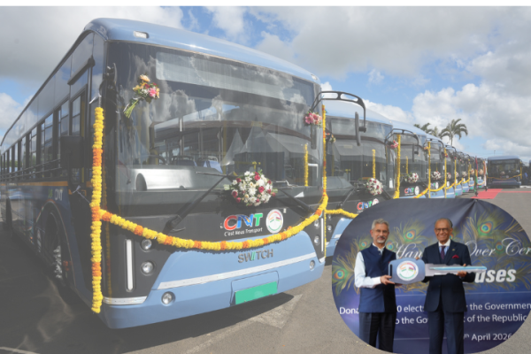 SWITCH Mobility’s delivery of 100 electric buses to Mauritius